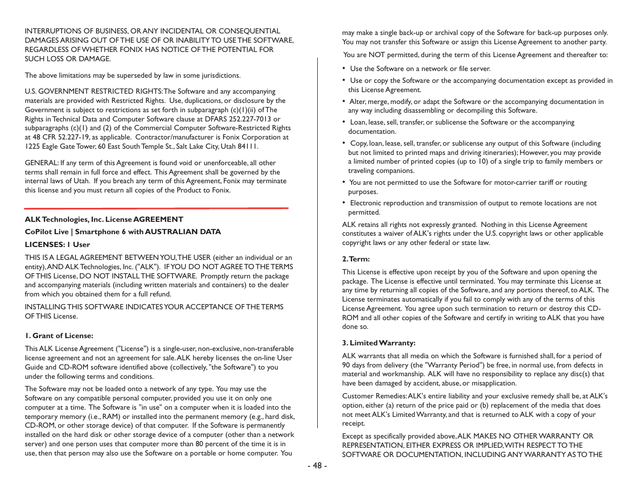 TravRoute CoPilot Live User Manual | Page 50 / 52