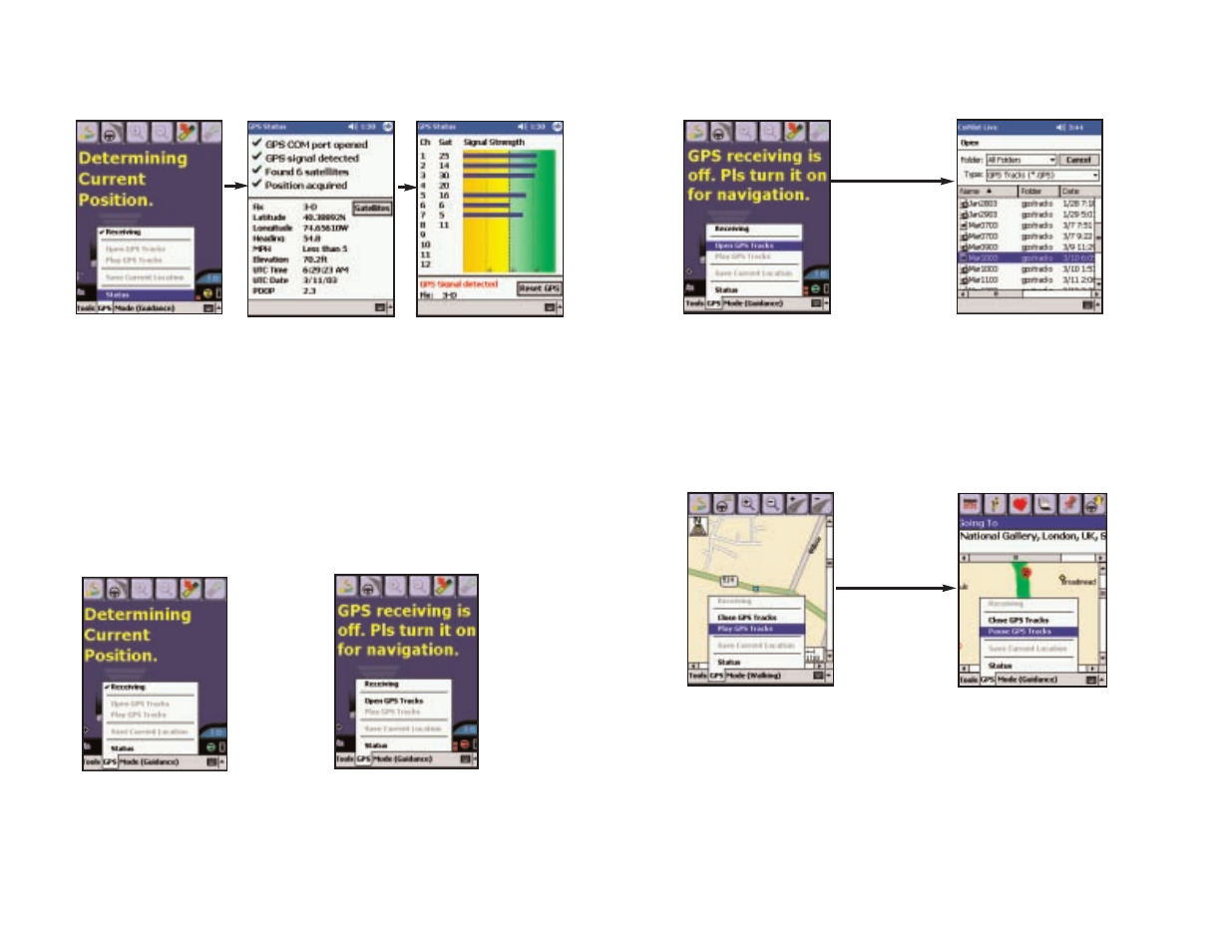 The gps menu | TravRoute CoPilot GPS Receiver User Manual | Page 30 / 46