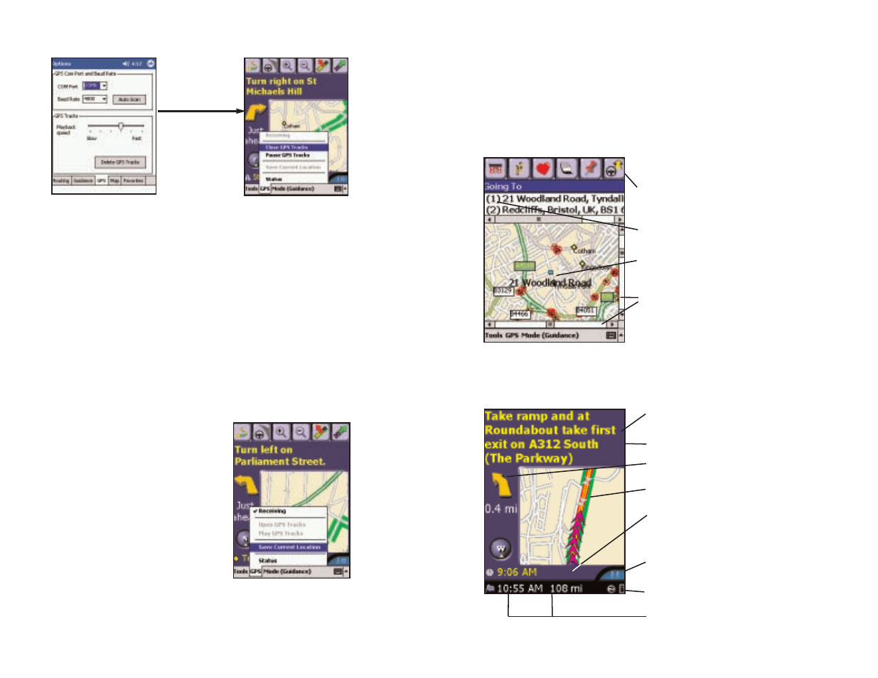 Reference, Copilot live screens | TravRoute CoPilot GPS Receiver User Manual | Page 31 / 46