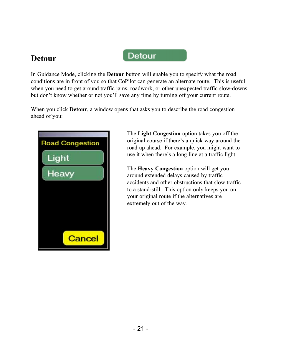 Detour | TravRoute CoPilot 2002 User Manual | Page 25 / 56