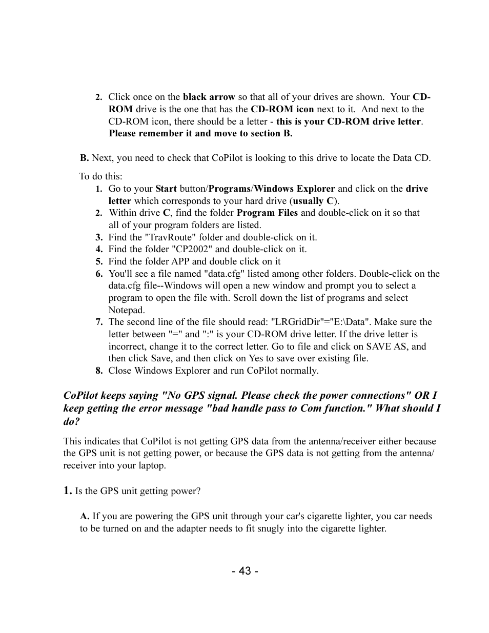 TravRoute CoPilot 2002 User Manual | Page 47 / 56