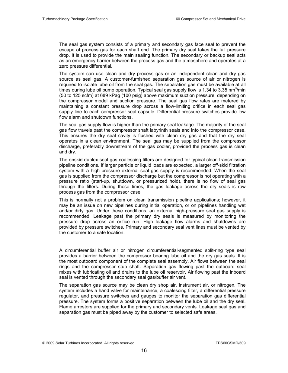 Seal gas system, Separation gas system | Taurus Group 60 User Manual | Page 17 / 83