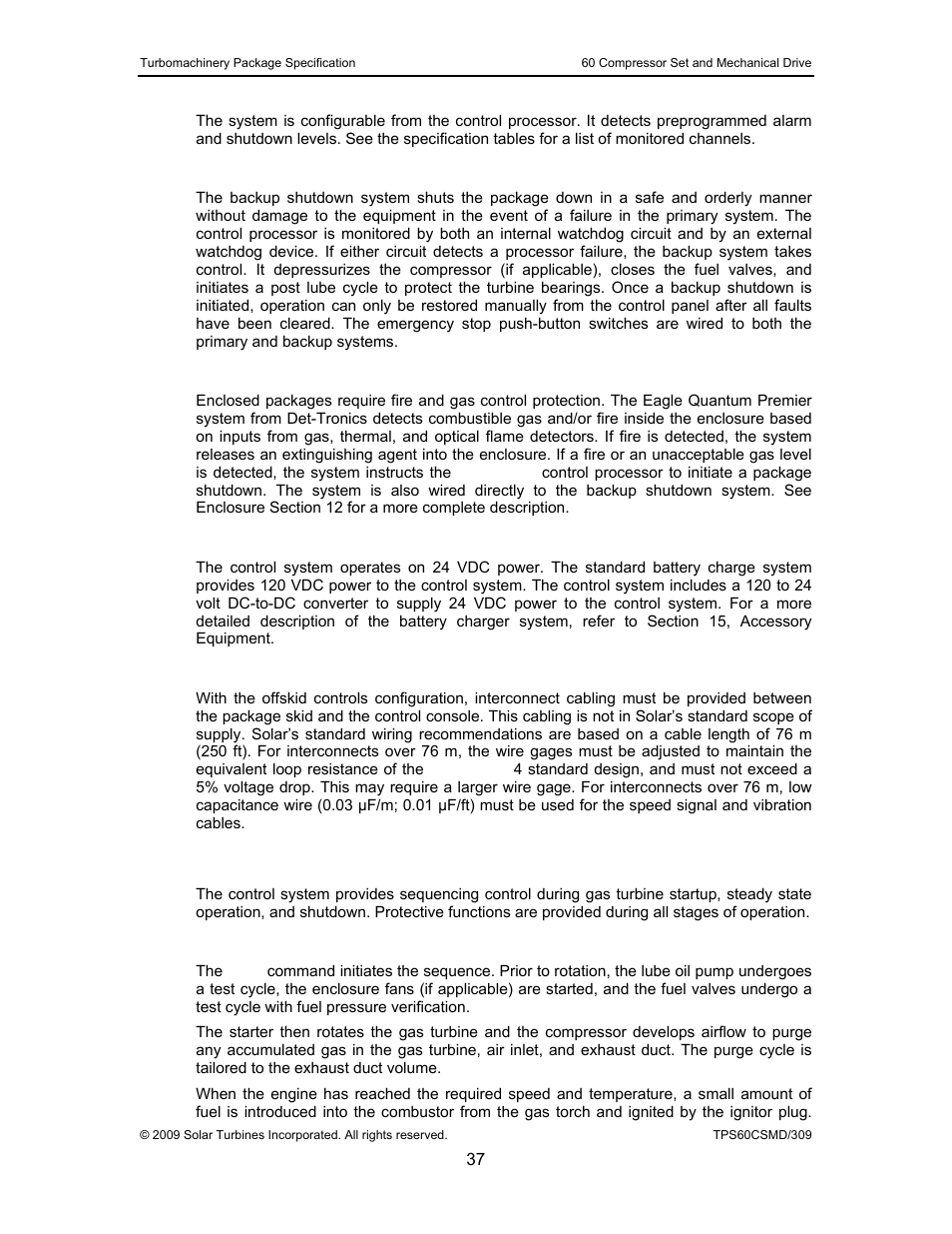 5 backup shutdown system, 6 fire and gas system, 7 control system power supplies | 8 interconnect cables – offskid control systems, 4 system monitoring and control functions, 1 starting and loading, System monitoring and control functions | Taurus Group 60 User Manual | Page 38 / 83