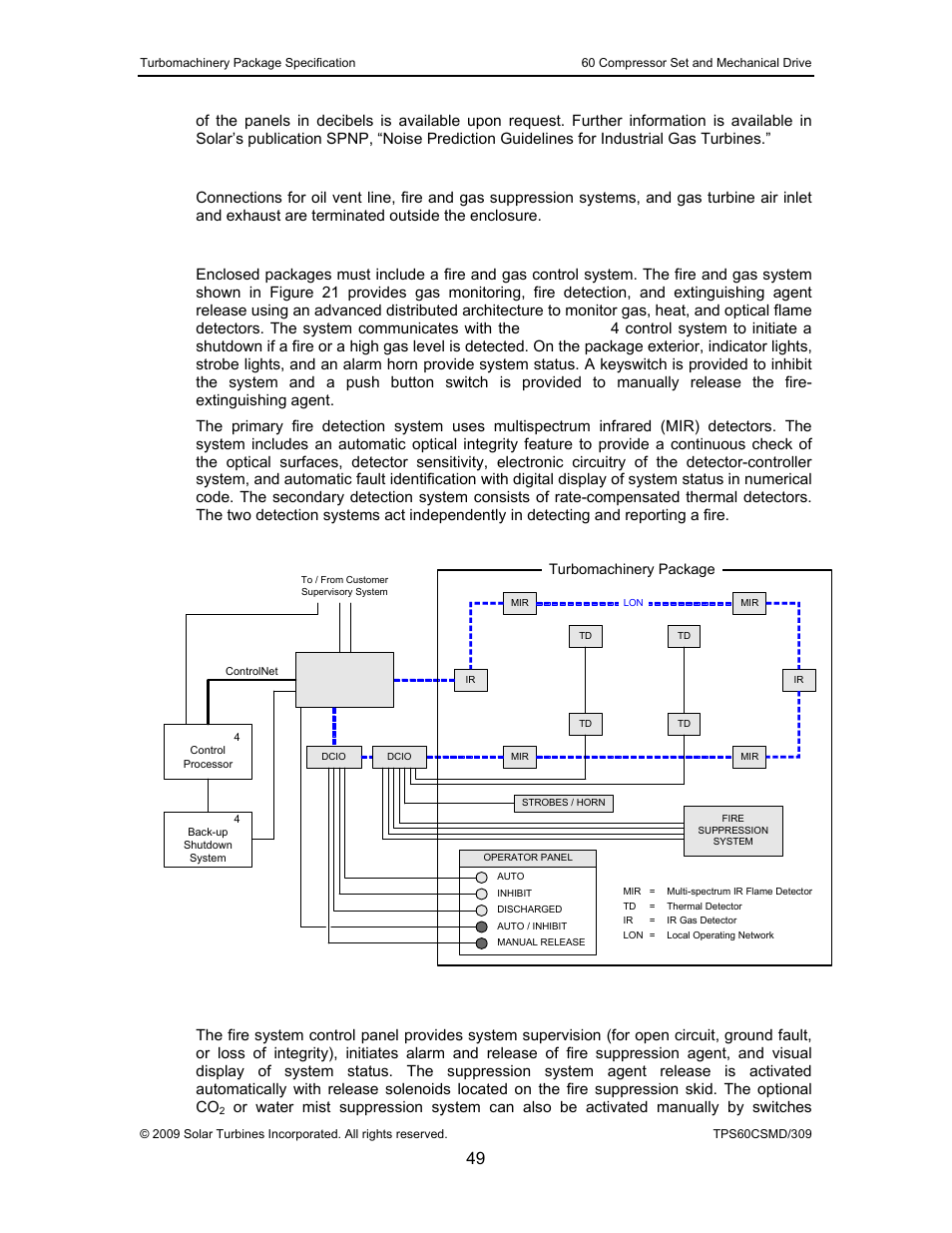 8 exterior connections, 9 fire and gas detection system, Figure 21 | Typical fire and gas system | Taurus Group 60 User Manual | Page 50 / 83