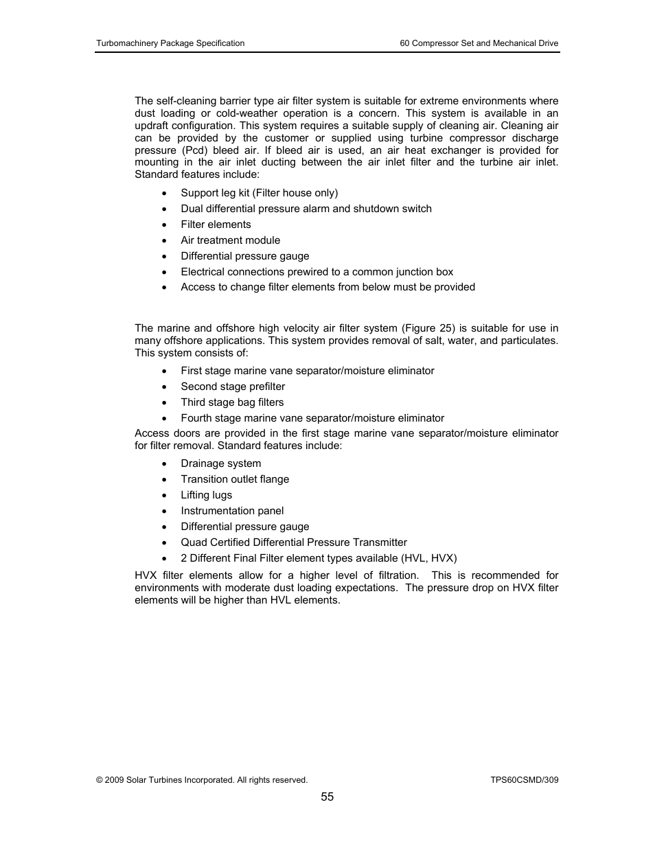 2 self-cleaning barrier type air filter, 3 marine / offshore-high velocity type air filter | Taurus Group 60 User Manual | Page 56 / 83