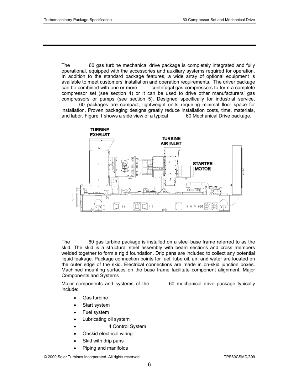 2 taurus 60 gas turbine mechanical drive, 1 general description, 2 package description | Taurus 60 gas turbine mechanical drive, General description, Package description, Figure 1, Typical taurus 60 gas turbine mechanical drive, 2taurus 60 gas turbine mechanical drive | Taurus Group 60 User Manual | Page 7 / 83