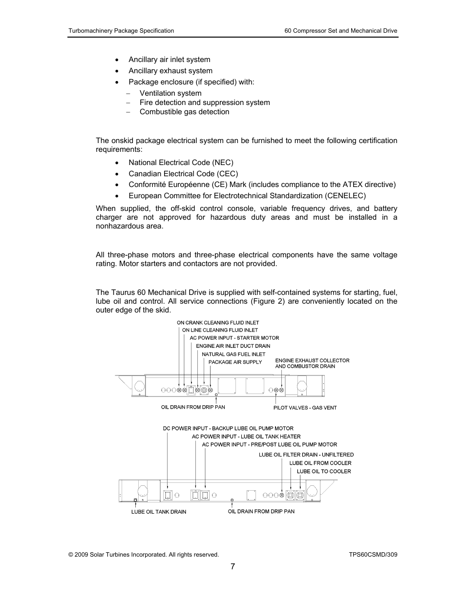 1 package electrical system, Three-phase motor voltage, 2 service connections | Figure 2 | Taurus Group 60 User Manual | Page 8 / 83