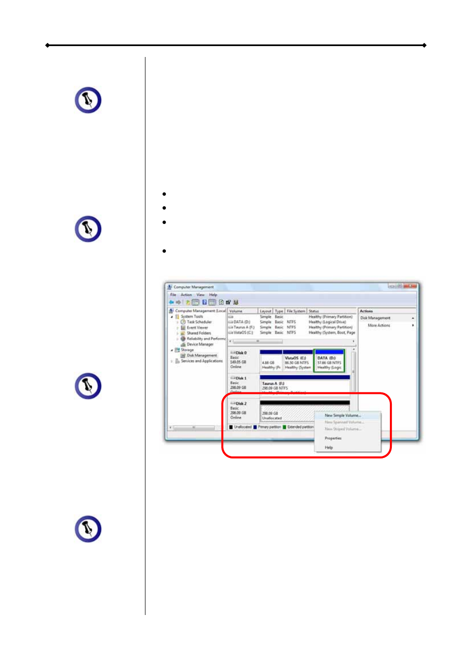 Partitioning & formatting, Pc running windows, Ormatting | Taurus Group DUAL BAY STORAGE S2 User Manual | Page 13 / 15