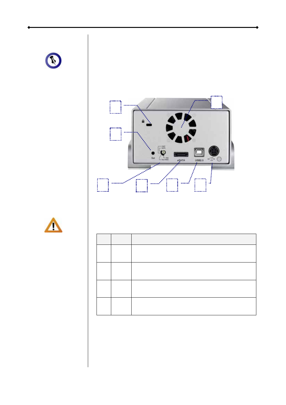 Rear view, Raid selector switch, Smart fan | Raid, Elector, Witch, Mart, Safe 8, Nstallatio, Emove | Taurus Group DUAL BAY STORAGE S2 User Manual | Page 5 / 15