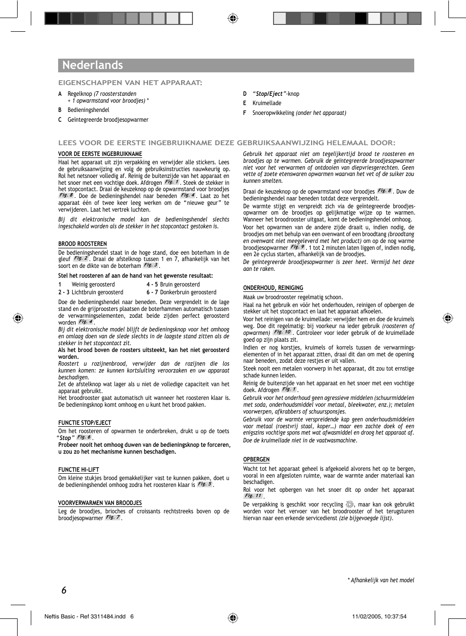 Nederlands | Groupe SEB USA - T-FAL Neftis User Manual | Page 6 / 12