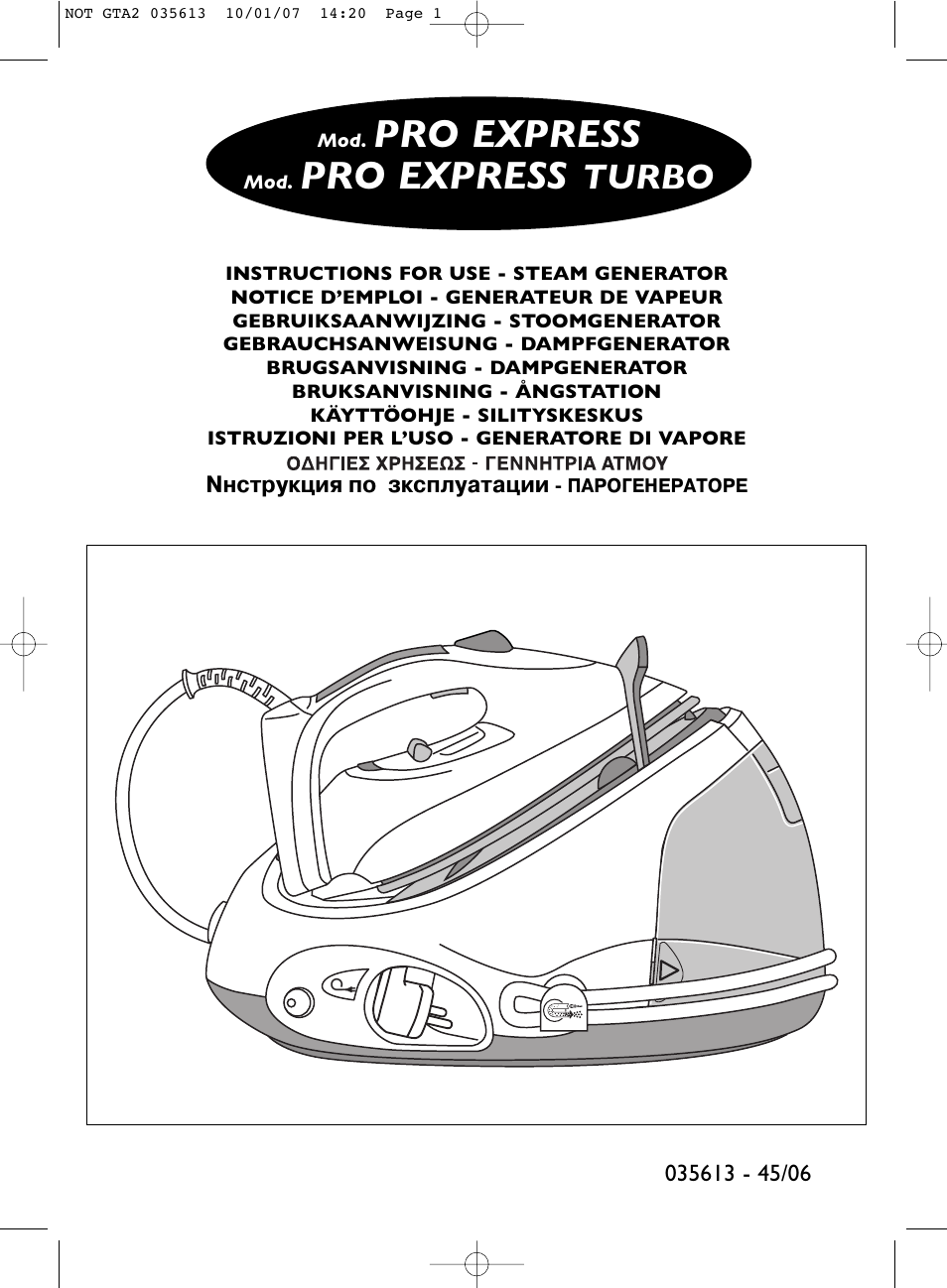 Groupe SEB USA - T-FAL PRO EXPRESS User Manual | 9 pages