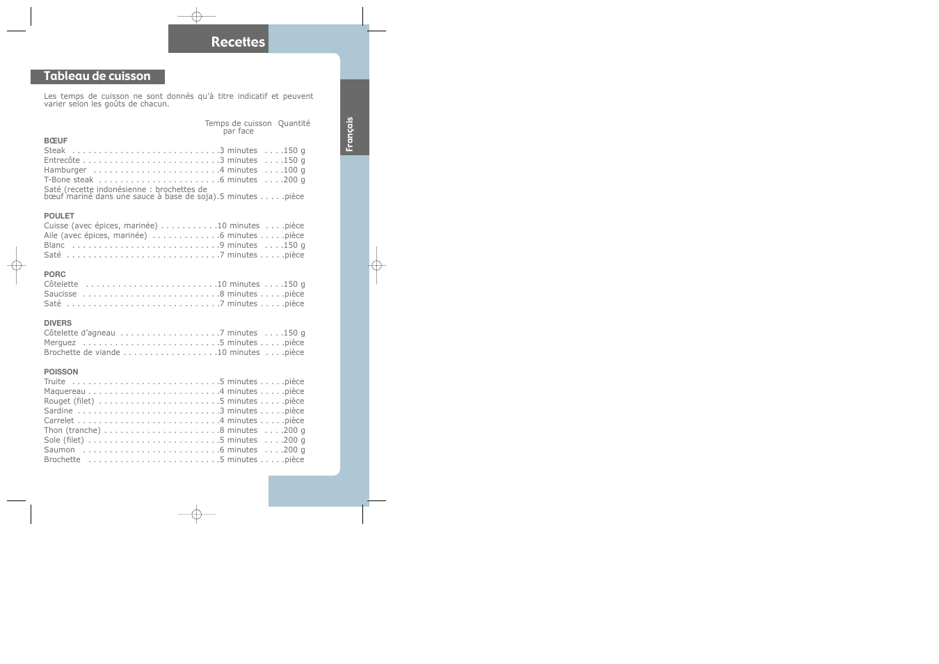 Recettes | Groupe SEB USA - T-FAL CB6070 User Manual | Page 6 / 30