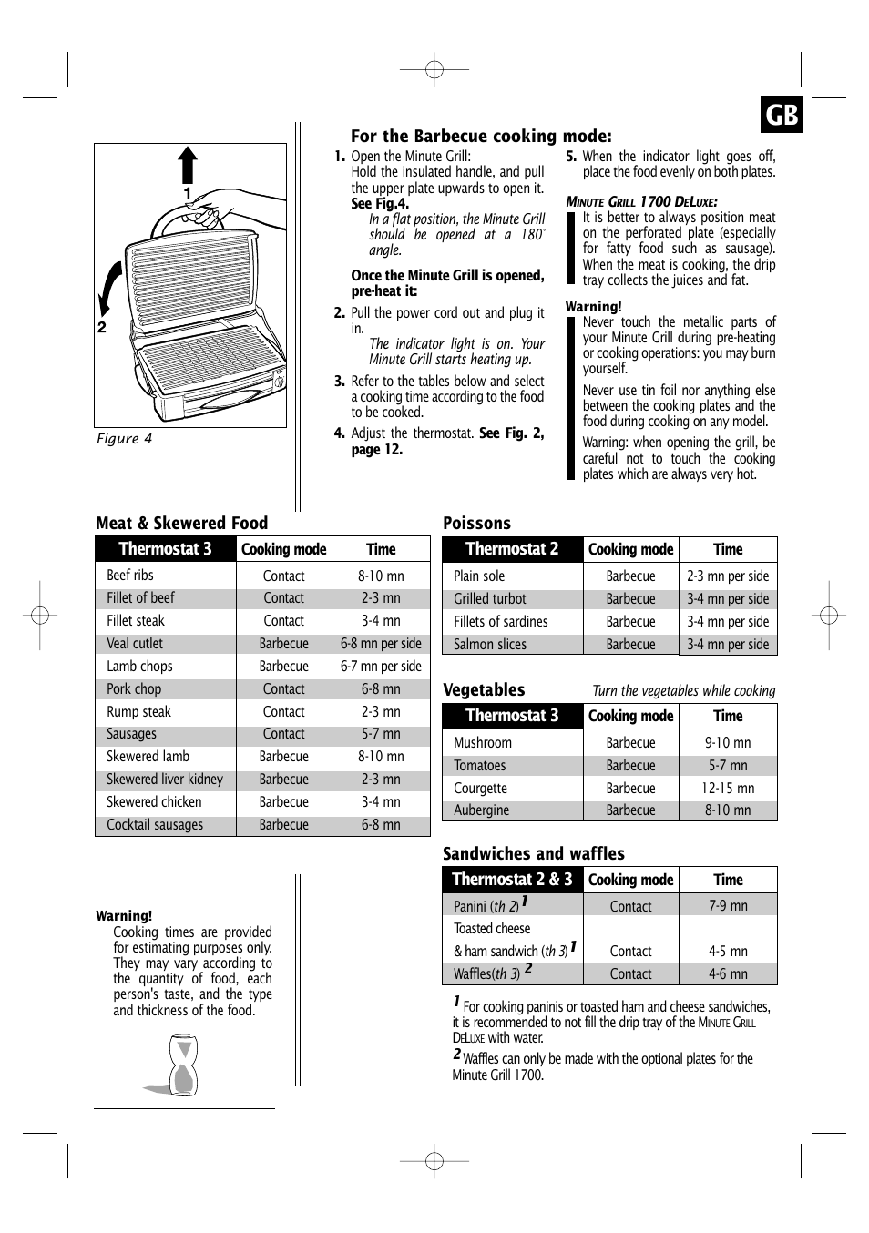 Groupe SEB USA - T-FAL Minute Grill 1700 User Manual | Page 5 / 8
