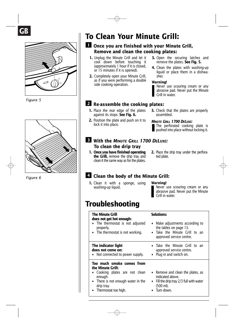 Troubleshooting | Groupe SEB USA - T-FAL Minute Grill 1700 User Manual | Page 6 / 8