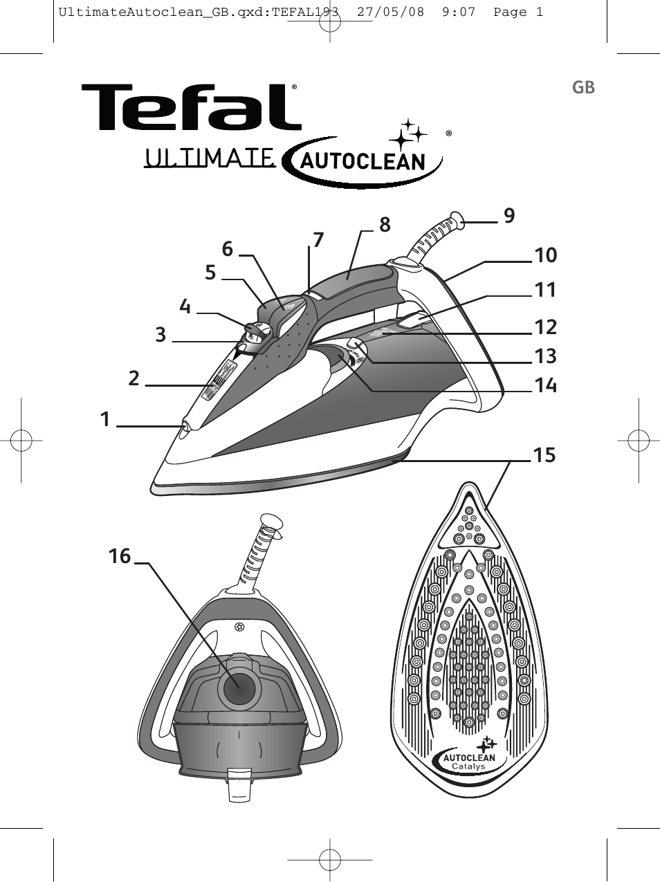 Groupe SEB USA - T-FAL FV9440 User Manual | 8 pages