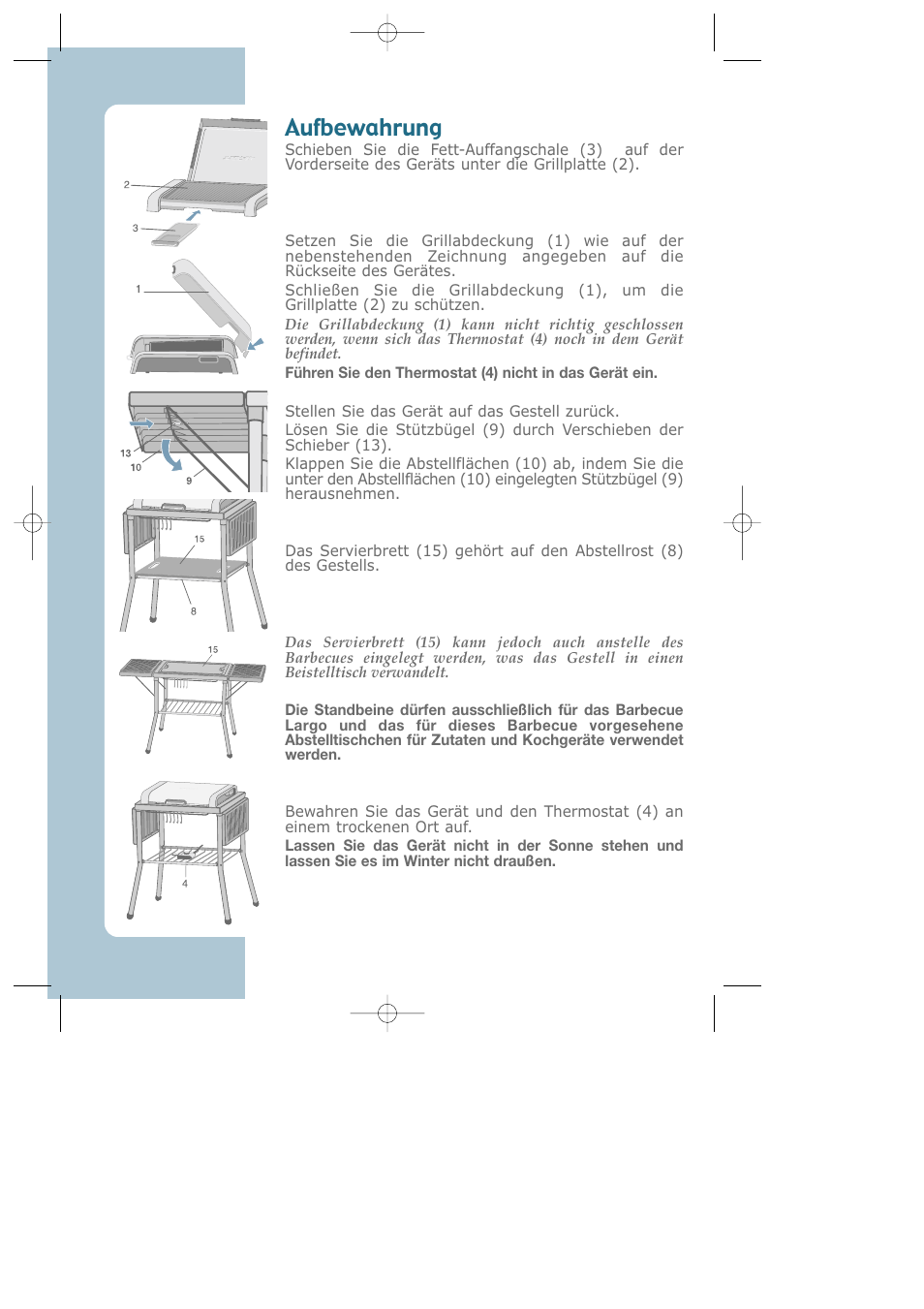 Aufbewahrung | Groupe SEB USA - T-FAL Largo CB6080 User Manual | Page 20 / 49