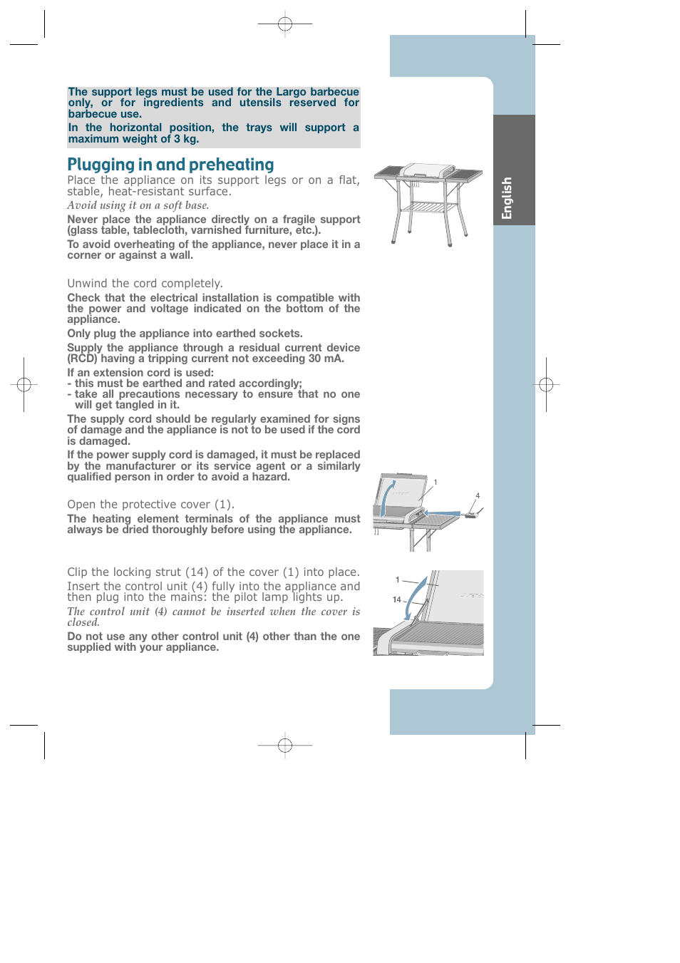 Plugging in and preheating | Groupe SEB USA - T-FAL Largo CB6080 User Manual | Page 28 / 49