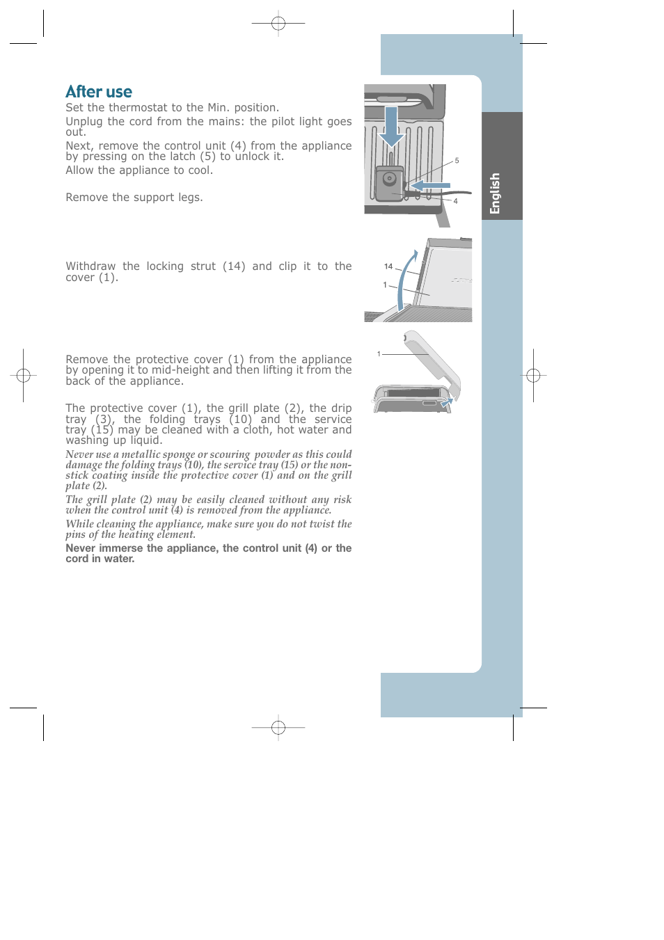 After use | Groupe SEB USA - T-FAL Largo CB6080 User Manual | Page 30 / 49