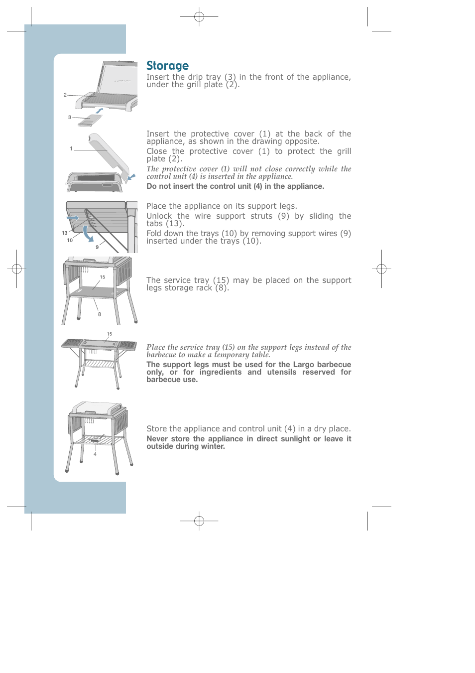 Storage | Groupe SEB USA - T-FAL Largo CB6080 User Manual | Page 31 / 49