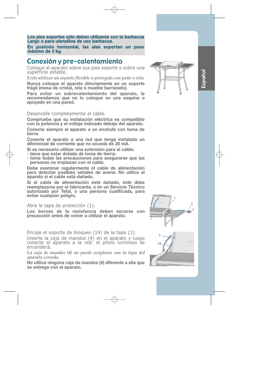 Conexión y pre-calentamiento | Groupe SEB USA - T-FAL Largo CB6080 User Manual | Page 40 / 49