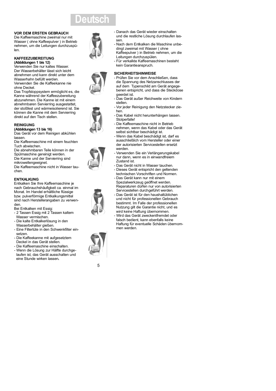 Deutsch | Groupe SEB USA - T-FAL evolutive User Manual | Page 5 / 5