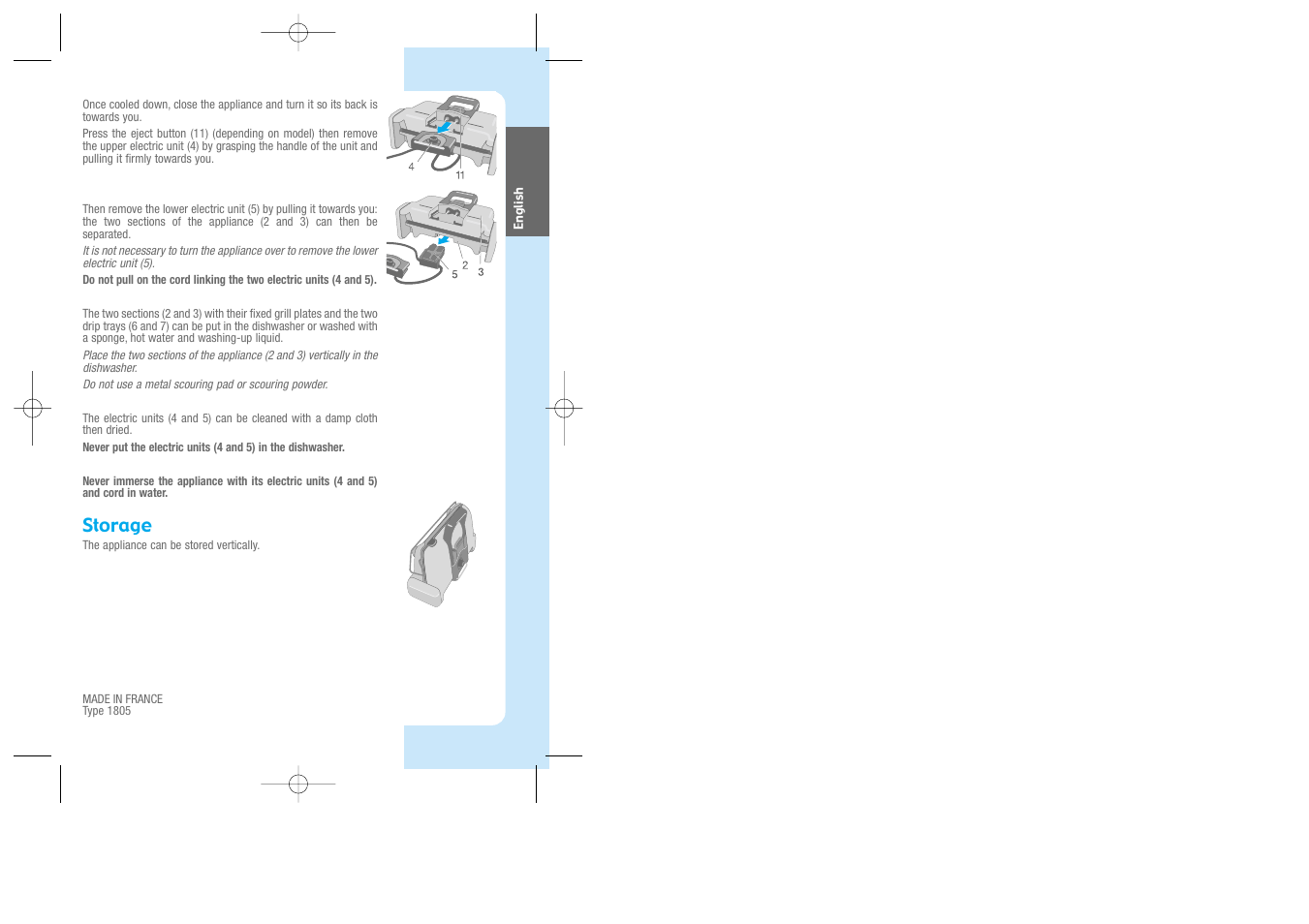 Storage | Groupe SEB USA - T-FAL FIT'N CLEAN User Manual | Page 7 / 9