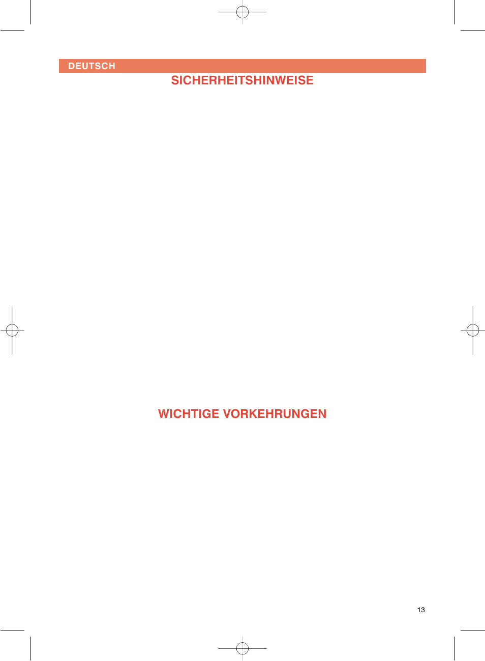 Sicherheitshinweise, Wichtige vorkehrungen | Groupe SEB USA - T-FAL Avanti Elite User Manual | Page 16 / 102