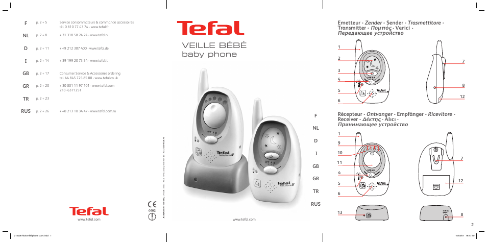 Groupe SEB USA - T-FAL VEILLE BB User Manual | 26 pages