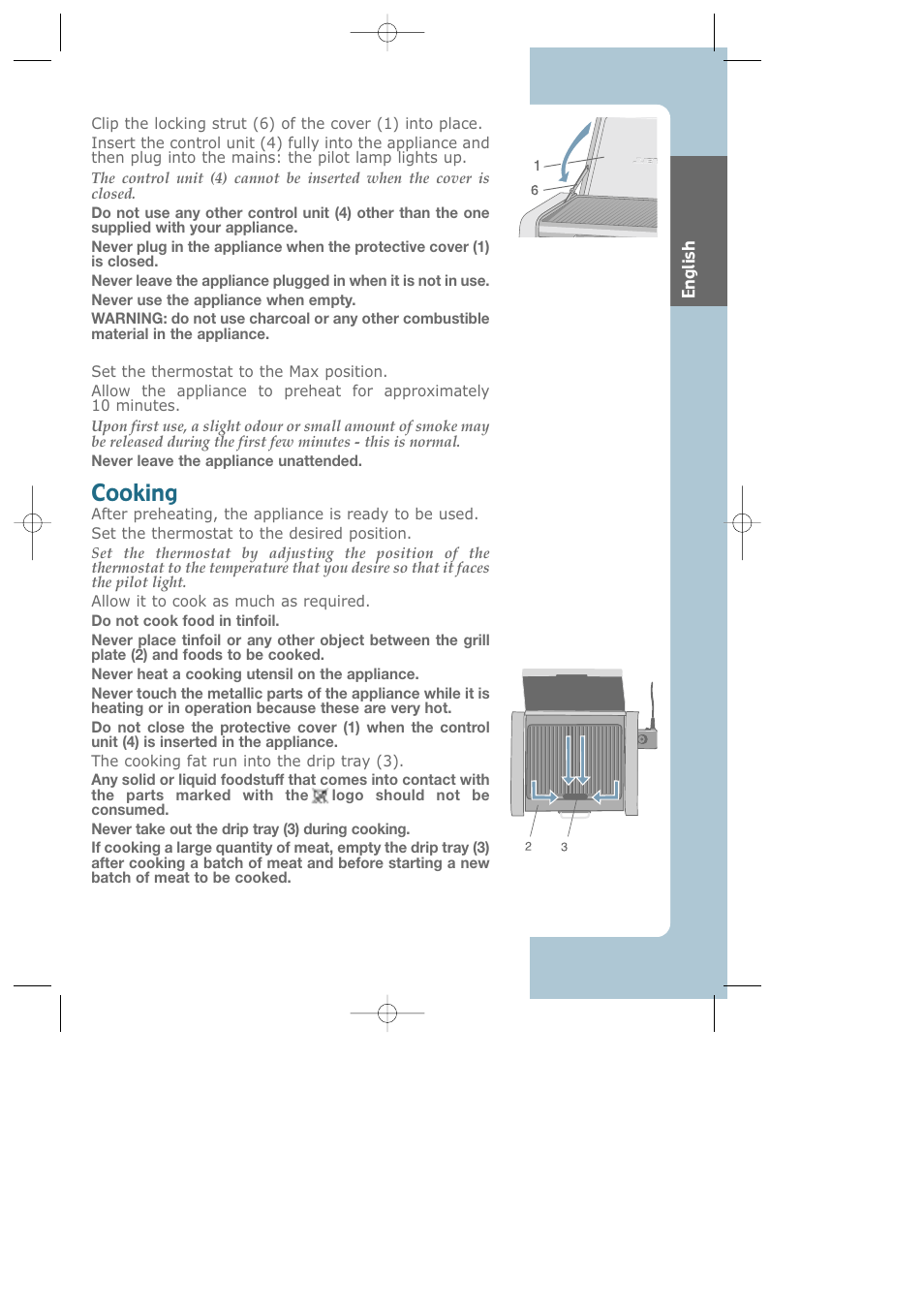 Cooking | Groupe SEB USA - T-FAL Electric Grill CB6010 User Manual | Page 11 / 26