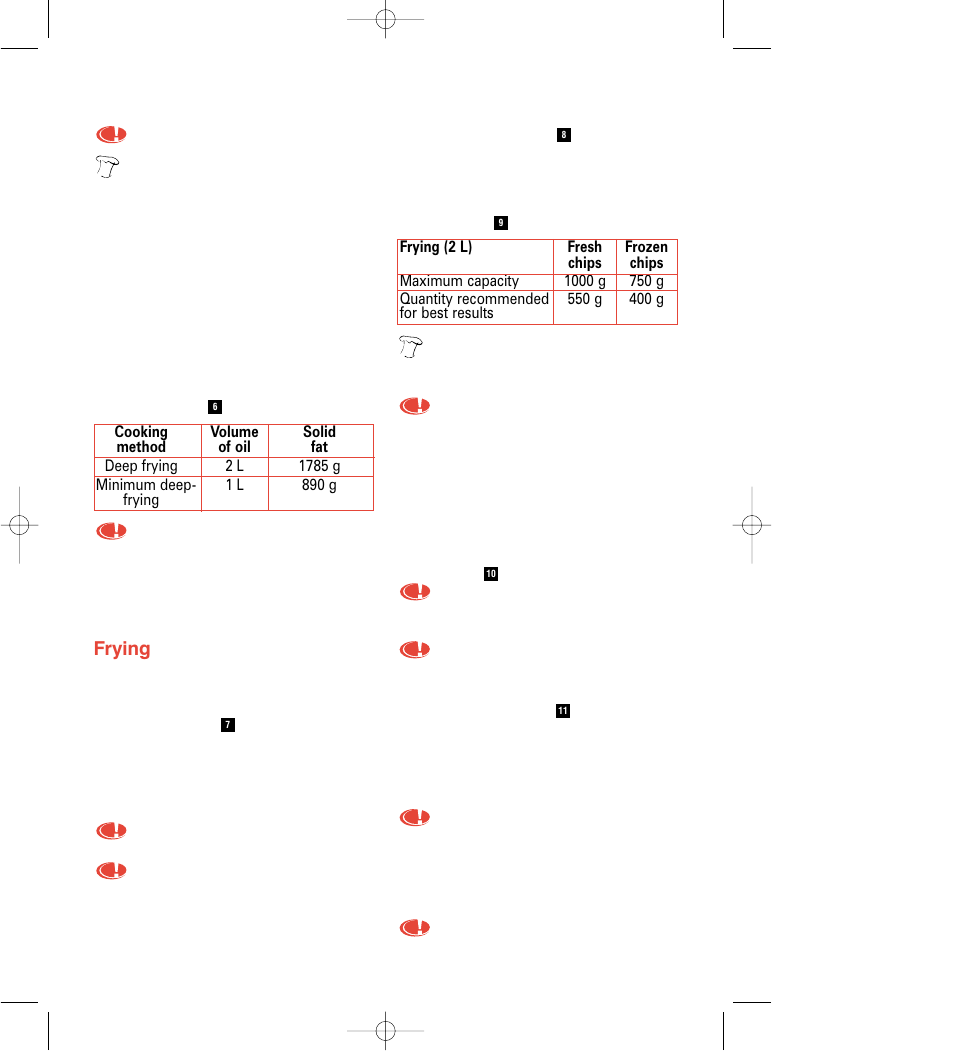 Frying | Groupe SEB USA - T-FAL Visioclean User Manual | Page 6 / 12
