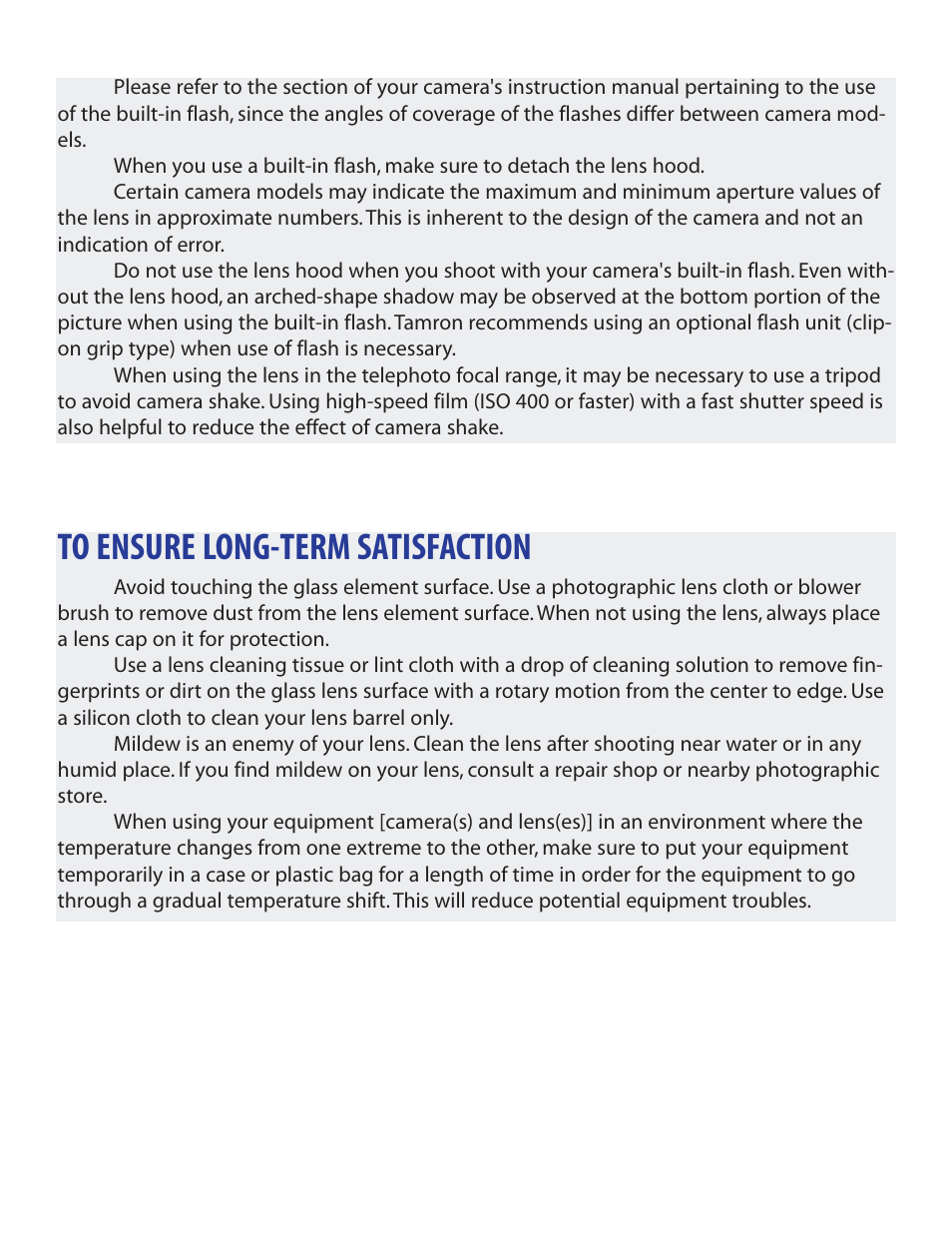 Tamron 179D User Manual | Page 8 / 8
