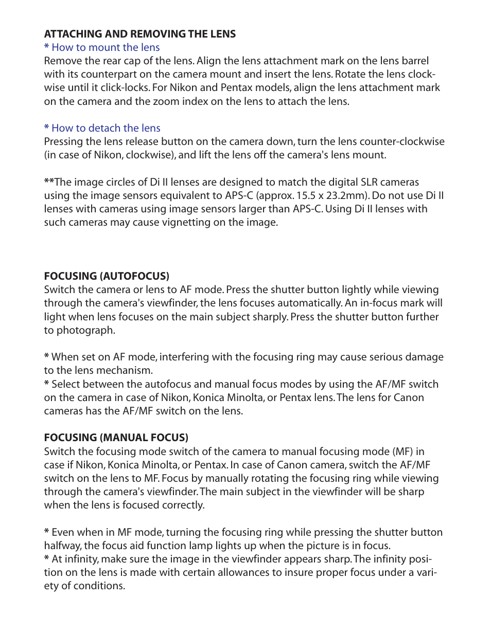 Tamron A014 User Manual | Page 4 / 7
