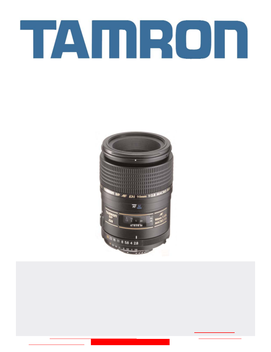Tamron 272E User Manual | 9 pages