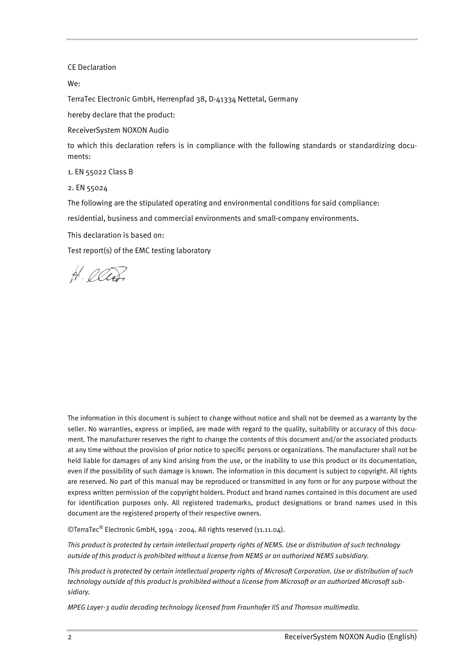 TerraTec Audio User Manual | Page 2 / 42