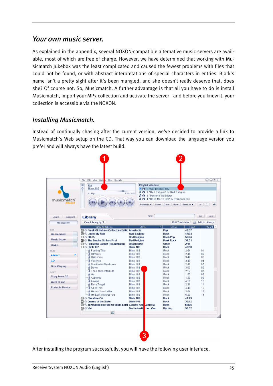 Installing musicmatch, Your own music server | TerraTec Audio User Manual | Page 25 / 42