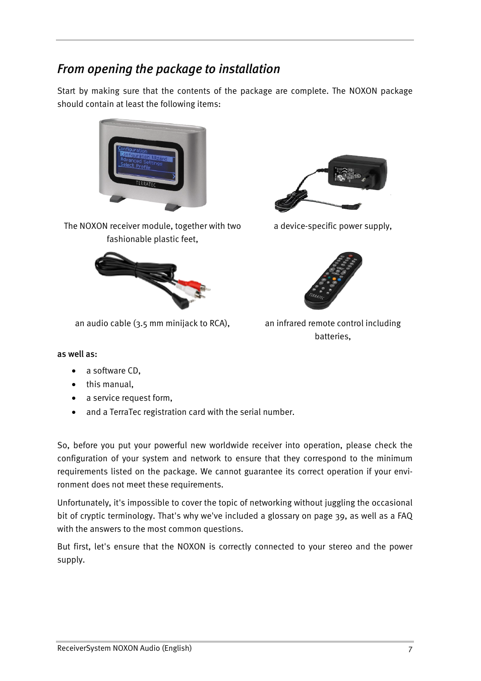From opening the package to installation | TerraTec Audio User Manual | Page 7 / 42