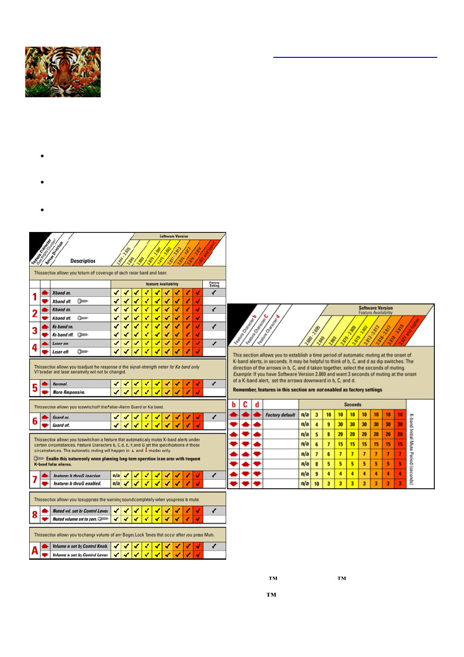 Tiger lily products, Tlp, blinder, bel, escort, valentine, Got performance | Tiger PRS2-V User Manual | Page 5 / 6