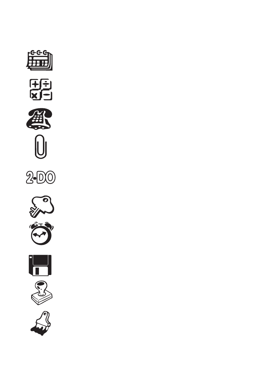 Icons you should know | Tiger Dear Diary SnapShot Organizer 71-555 User Manual | Page 9 / 61