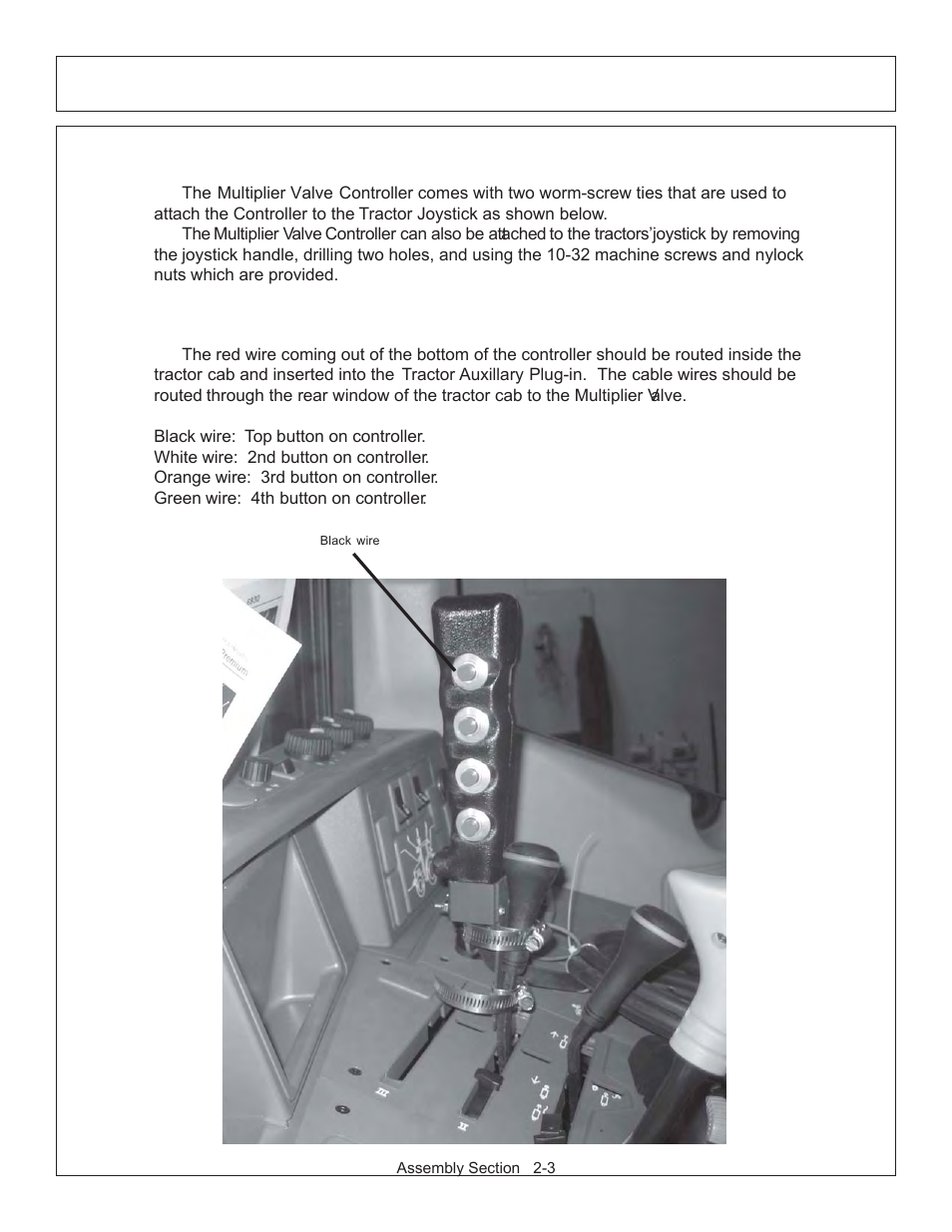 Assembly multiplier valve controller mounting, Multiplier valve controller wiring | Tiger JD 62-6430 User Manual | Page 23 / 58