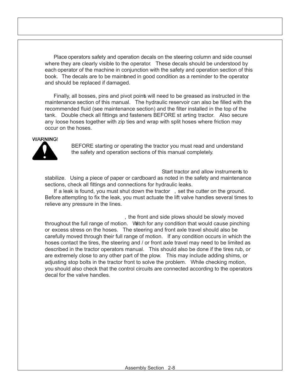 Assembly final preparation for operation | Tiger JD 62-6430 User Manual | Page 28 / 58