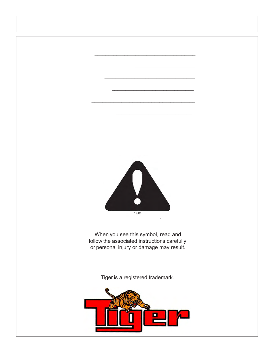 Tiger JD 62-6430 User Manual | Page 5 / 58