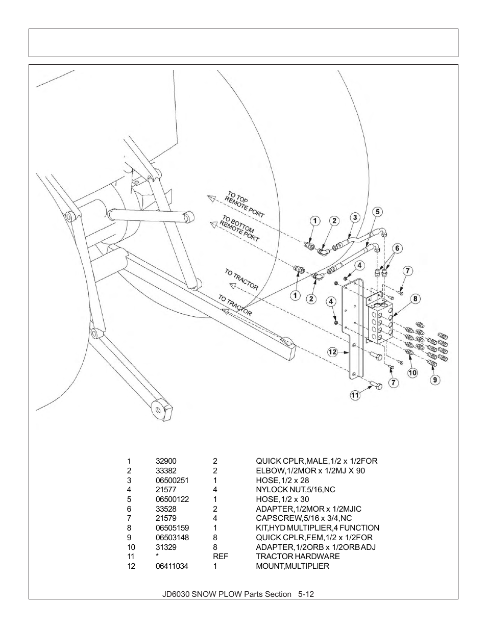 Multiplier valve mounting | Tiger JD 62-6430 User Manual | Page 50 / 58