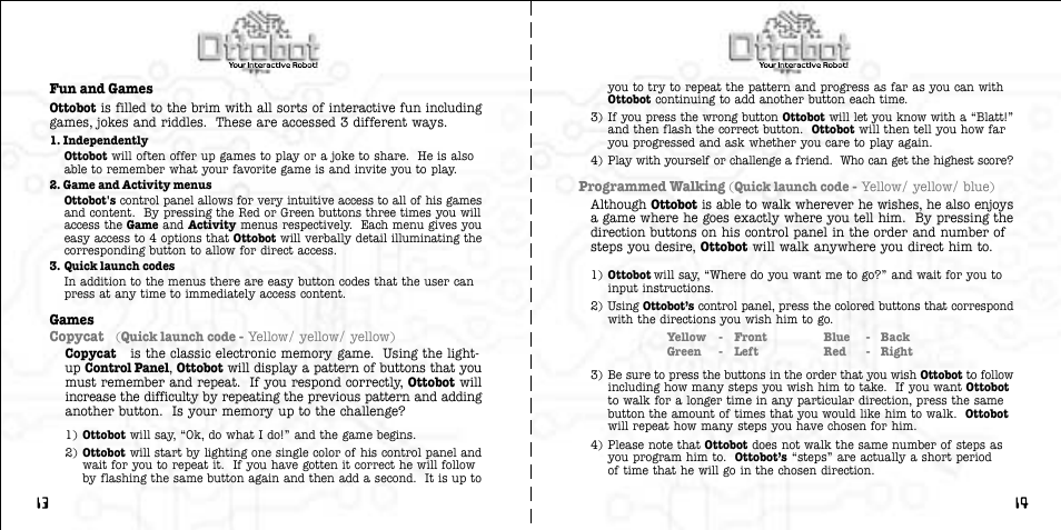 Tiger OttoBot PMS280C User Manual | Page 8 / 12