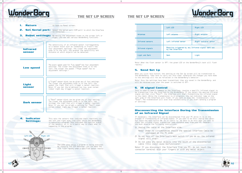 The set up screen | Tiger WonderBorg 70709 User Manual | Page 24 / 30