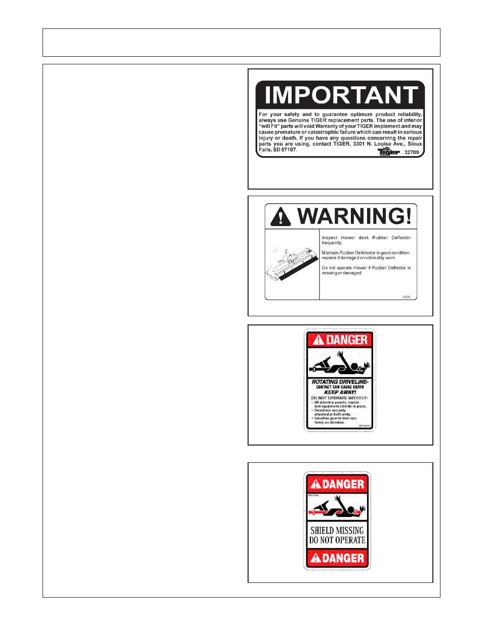 Safety | Tiger RBF-2C User Manual | Page 30 / 91
