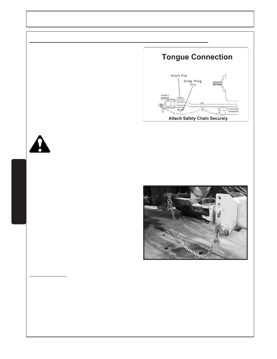 Operation, 1 connecting the flex-arm tongue to the tractor | Tiger FLX15 User Manual | Page 56 / 100