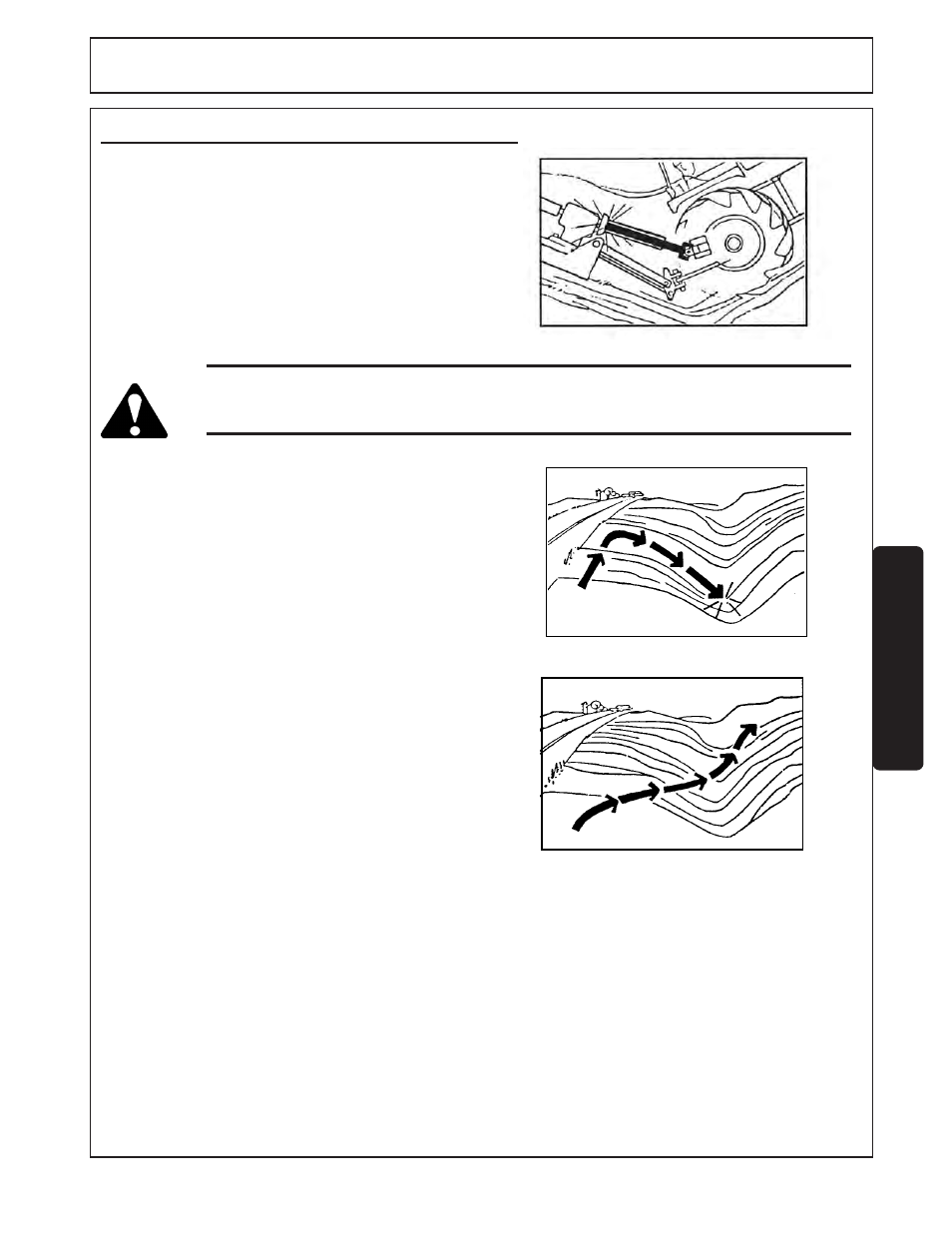Operation, 5 crossing ditches and steep inclines | Tiger FLX15 User Manual | Page 71 / 100