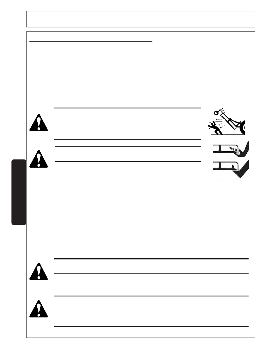 Operation, 4 pto rpm and ground speed, 3 engaging the power take off (pto) | Tiger FLX15 User Manual | Page 74 / 100