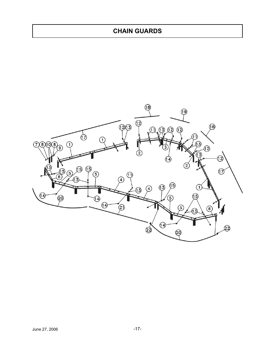 Chain guards | Tiger TWR-180 User Manual | Page 18 / 56