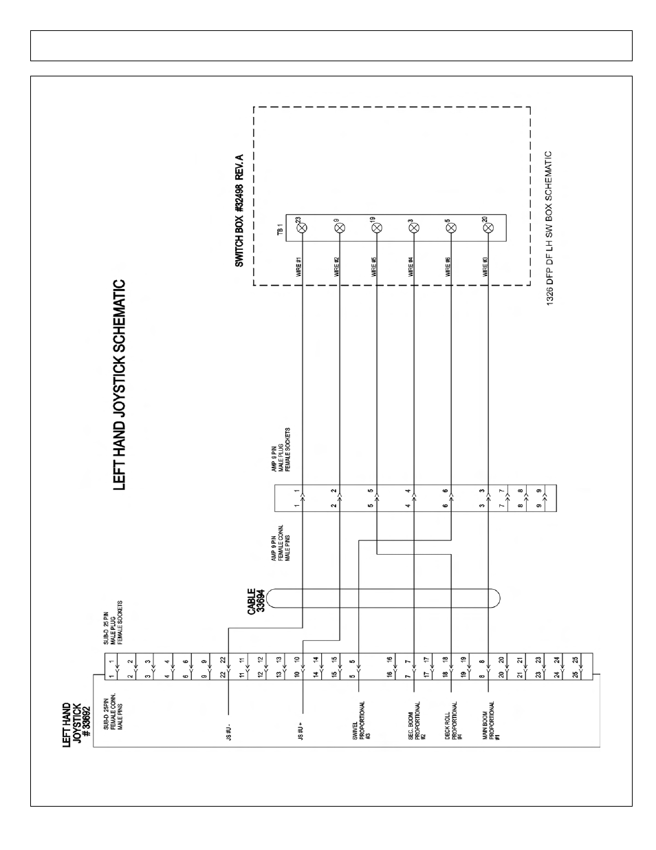 Left hand joystick switchbox schematic | Tiger NEW HOLLAND T6000 User Manual | Page 249 / 290